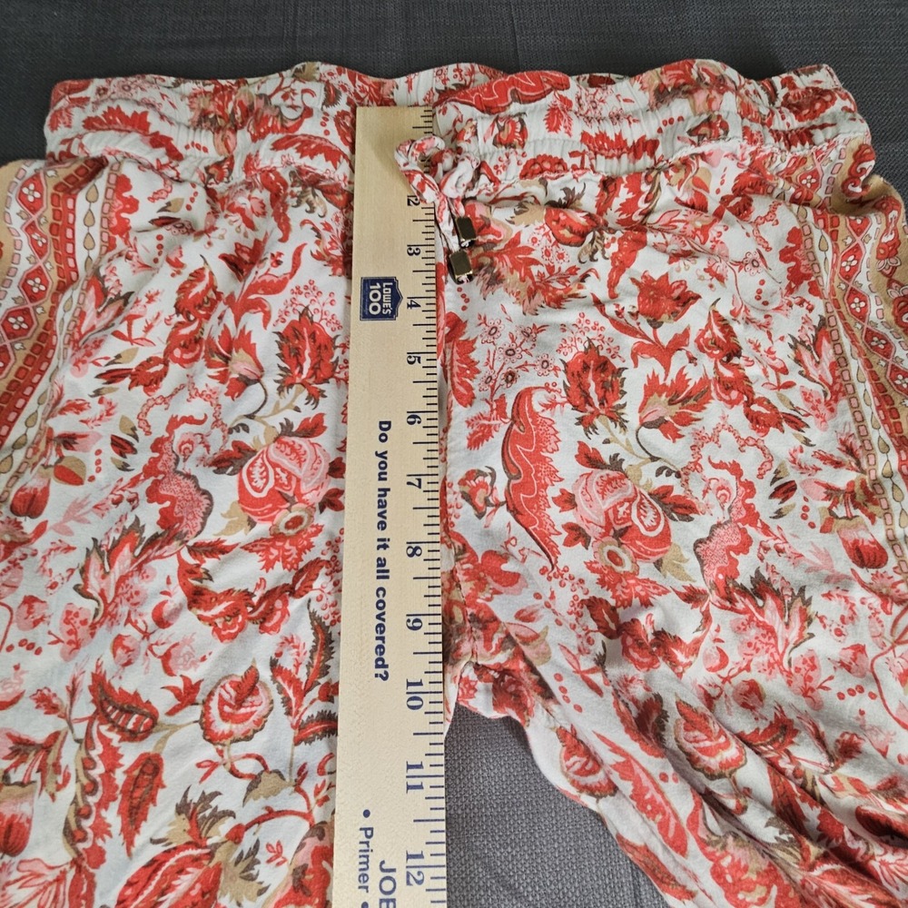 Hester‎ Orchard Floral Print Wide Leg Lounge Pants Women's MED Drawstring Waist - Picture 4 of 6